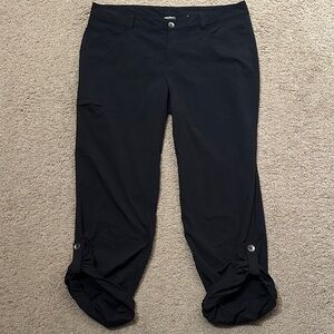 Eddie Bauer Women’s Roll Tab Hem Capri Ankle-Length Pants Navy Size 12